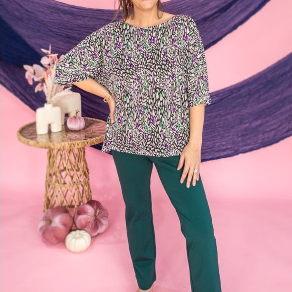 Dear Scarlett Abstract Multicolor Blouse